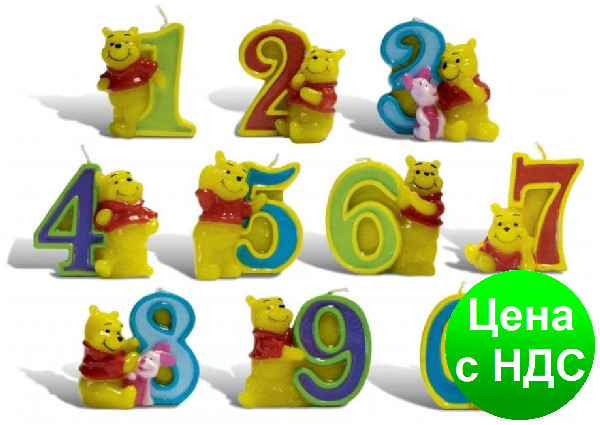 Свічки цифри (в торт) Winni Pooh №4