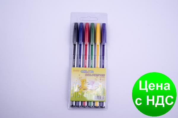 Набір кулькових ручок Aihao AH563-6 (6 кол.)