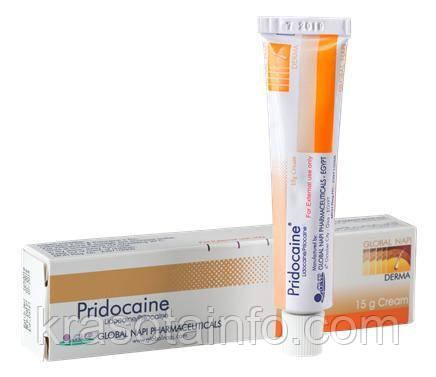 Знеболюючий крем Pridocaine крем анестетик, анестезія 15г