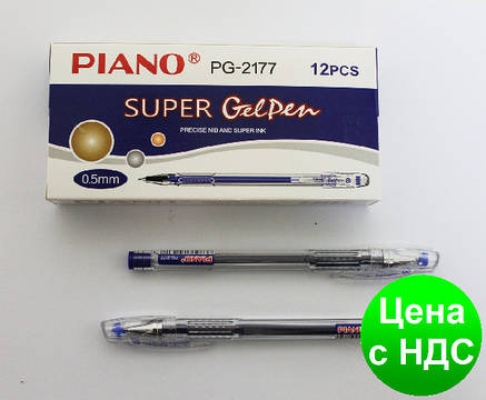 Ручка гелева Piano PG-2177 (синя), фото 3