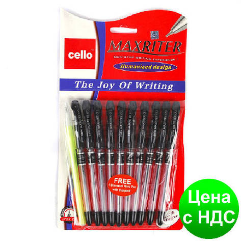 Ручка Cello "Maxriter" 056 4 км. дублікат + додаткова ручка (чорна), фото 1