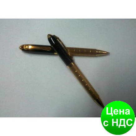 Ручка кулькова поворотна BAOER 701B чорна з позолотою, фото 3