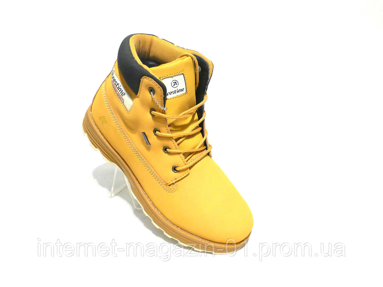 Зимові чоловічі шкіряні черевики Restime стиль Timberland жовтий