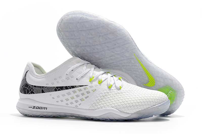 Футзалки (бампы) Nike Zoom Hypervenom PhantomX III PRO IC White/Metallic Cool Grey/Volt