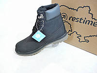 Зимові черевики підліток Restime стиль Timberland чорний, фото 1