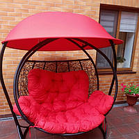 Гойдалка кокон двохмісна червона з кришою