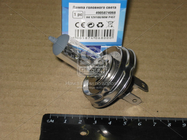 Лампа головного світла H4 P45t 12V 100/90W <Tempest
