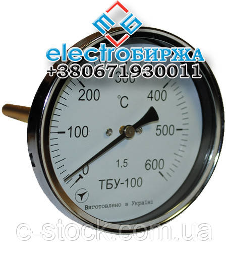 Біметалевий термометр ТБУ-100 (осьовий)