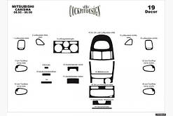 Накладки на торпеду Mitsubishi Carisma (декор панелі Міцубісі Карісма)