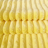 Плюш мінки stripes лимонний у смужку, ширина 83 см, (310 г/м), фото 4