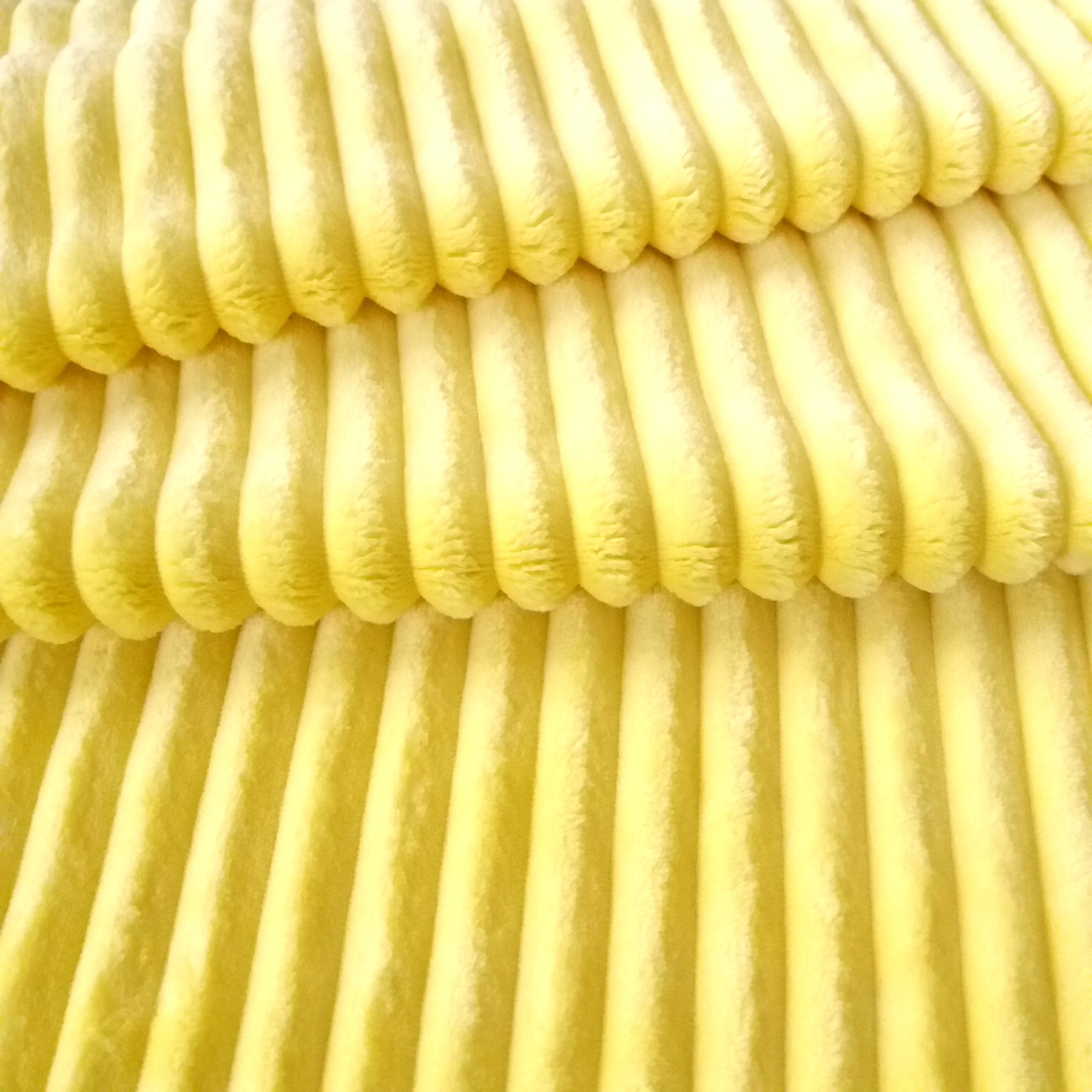 Плюш мінки stripes лимонний у смужку, ширина 83 см, (310 г/м)