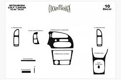 Накладки на торпеду Mitsubishi Colt 1996-2004 (декор панелі Мітсубісі Кольт)