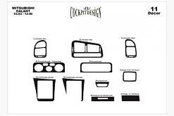 Накладки на торпеду Mitsubishi Galant 1992-1998 (декор панелі Мітсубісі Галант)