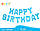 Фольговані надувні букви 40 см. Блакитні зірочки "HAPPY BIRTHDAY", фото 2