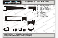 Накладки на торпеду Mitsubishi Lancer 9 2004-2008 (декор панелі Мітсубісі Лансер)