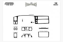Накладки на торпеду (1996-2002) Mitsubishi Pajero Sport (декор панелі Мітсубісі Паджеро)