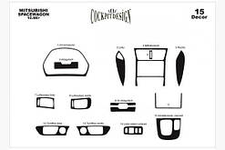 Накладки на торпеду Mitsubishi Space Wagon 1998-2004 (декор панелі Міттсубісі Вагон)