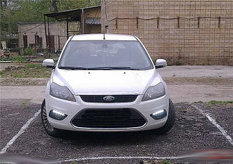 Рамки ПТФ з DRL у бампер Ford Focus mk2 (2009-2010)