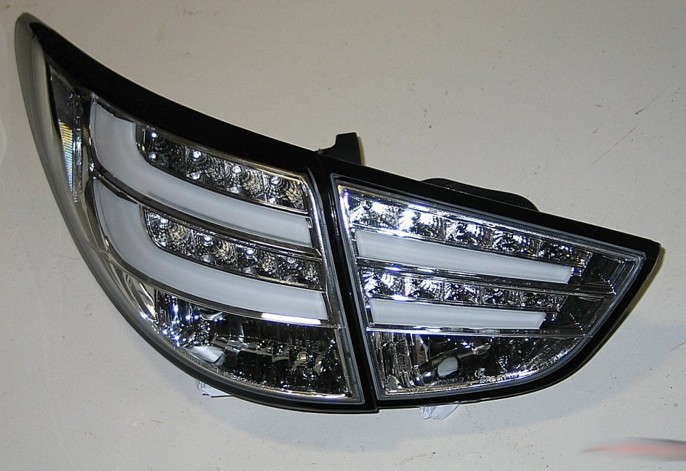 Ліхтарі Hyundai IX35 тюнінг Led оптика хром (V2), фото 1