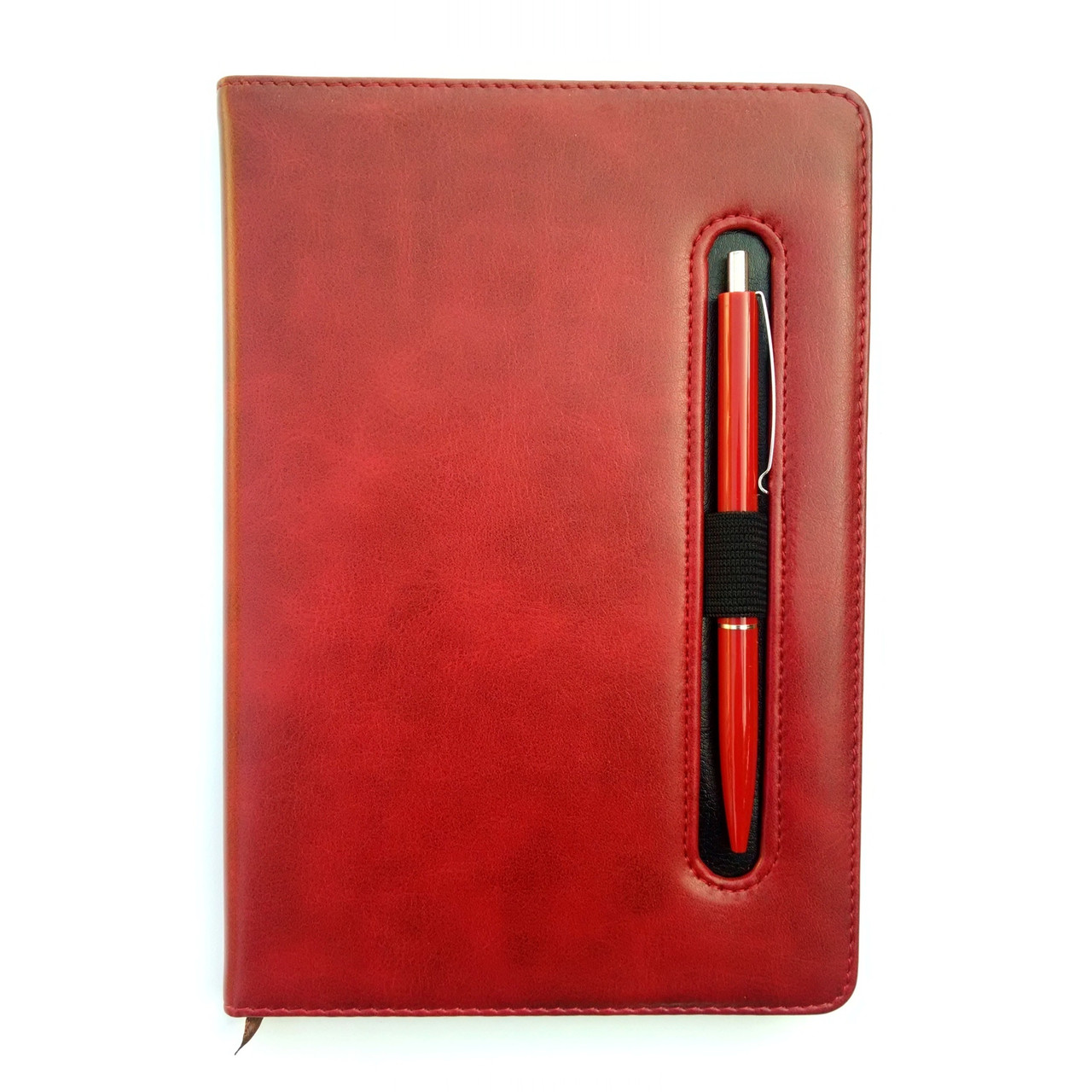 Щоденник недатований з ручкою А5, 150л., клітка №2801, червоний