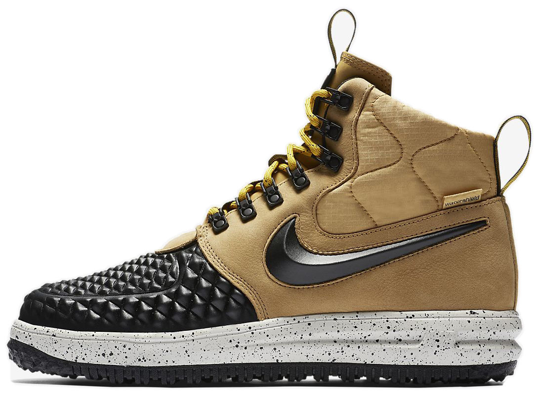 Чоловічі кросівки Nike Lunar Force 1 Duckboot '17 Premium (Найк Лунар Форс) бежеві з чорним