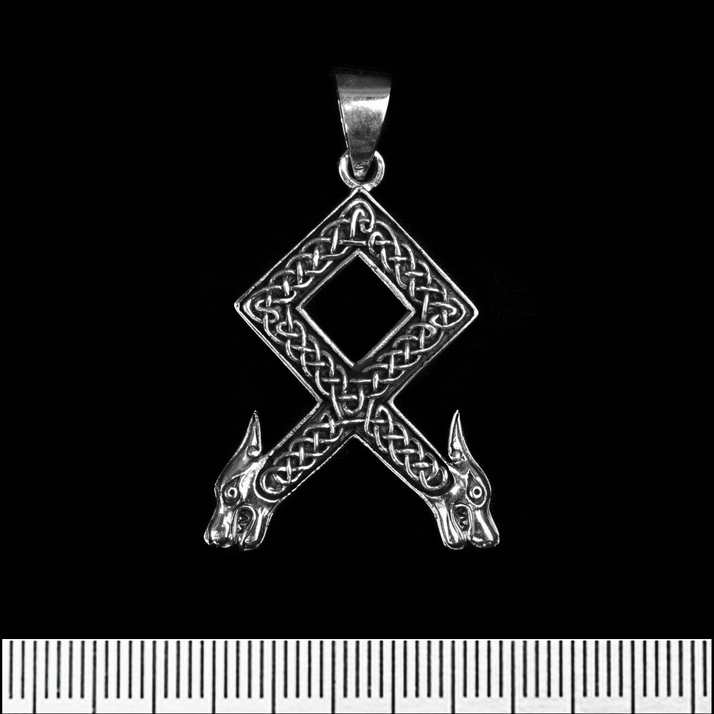 (sp-062) Кулон Руна Одал (Odal rune) (срібло, 925 проба)