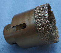 Алмазное сверло кольцевое для сухого сверления по мрамора, травертина 50x40x2,5xМ14 под УШМ (Болгарку)