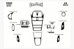 Накладки на торпеду (03-06) Nissan Almera 2000-2006 (декор панелі Нісан Алмера)