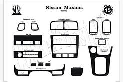 Накладки на торпеду Nissan Maxima 1995-2000 (декор панелі Нісан Максима)