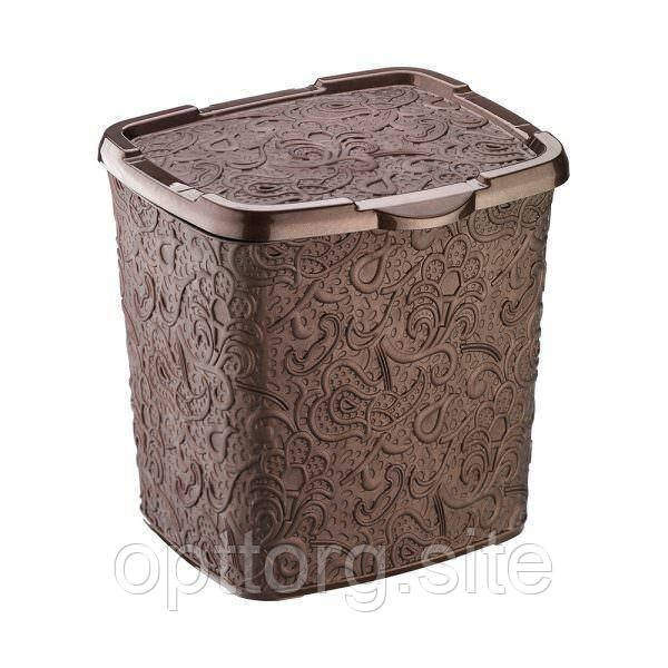 Кошик для білизни Ажур 23х20,5х23 см із кришкою Elif Plastik 383