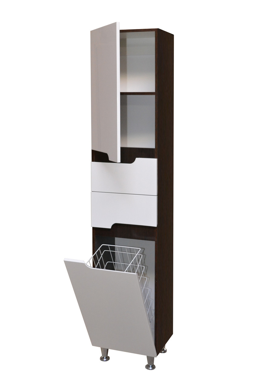 Пенал в Ванную Комнату Симпл 40 Венге Левый + Корзина ПиК — Купить ...