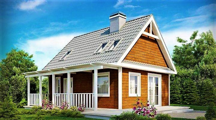 Будинок з профільованого клеєного бруса 7х9 м