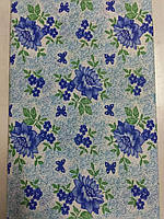 Ситец белоземельный (синие цветы) (95) Узбекистан