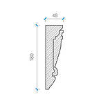 Карниз з гіпсу, гіпсовий карниз к-4 h 180х48 мм., фото 2
