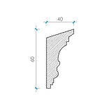 Карниз з гіпсу, гіпсовий карниз к14б һ60х40 мм., фото 2