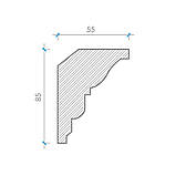 Карниз з гіпсу, гіпсовий карниз к-20 һ85х55 мм., фото 2