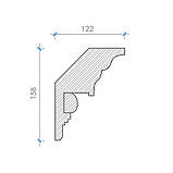 Карниз з гіпсу, гіпсовий карниз к-22 һ158х122 мм., фото 3