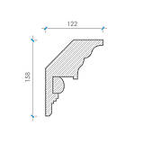 Карниз з гіпсу, гіпсовий карниз к-22 һ158х122 мм., фото 2