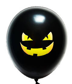 Воздушний куля гарбуз чорна в комплекті 5 шт з власниками halloween