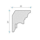 Карниз з гіпсу, гіпсовий карниз к-28 һ89х80 мм., фото 2