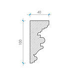 Карниз з гіпсу, гіпсовий карниз к-31 һ100х40 мм., фото 2