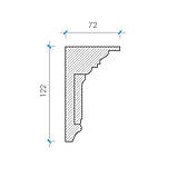 Карниз з гіпсу, гіпсовий карниз к-33 һ122х72 мм., фото 2