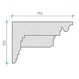 Карниз з гіпсу, гіпсовий карниз к-34 һ105х196 мм., фото 2