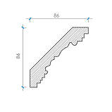 Карниз з гіпсу, гіпсовий карниз к-43 һ86х86 мм., фото 2