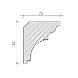 Карниз з гіпсу, гіпсовий карниз к-46б һ65х75 мм., фото 2