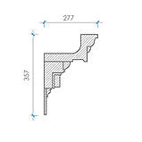 Карниз з гіпсу, гіпсовий карниз к-48 һ357х277 мм., фото 2