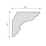 Карниз з гіпсу, гіпсовий карниз к-52 һ80х89 мм., фото 2