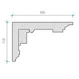 Карниз з гіпсу, гіпсовий карниз к-53а һ115х185 мм., фото 2