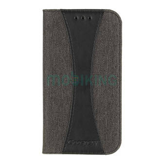 Чохол-книжка Goospery Canvas для Samsung Galaxy J1 (J100) (Black), фото 2