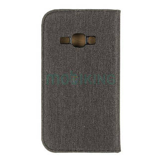 Чохол-книжка Goospery Canvas для Samsung Galaxy J1 (J100) (Black), фото 2